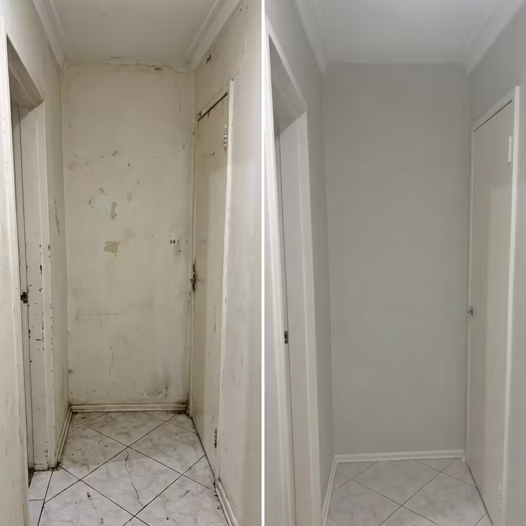 Before and after — exterior restoration
