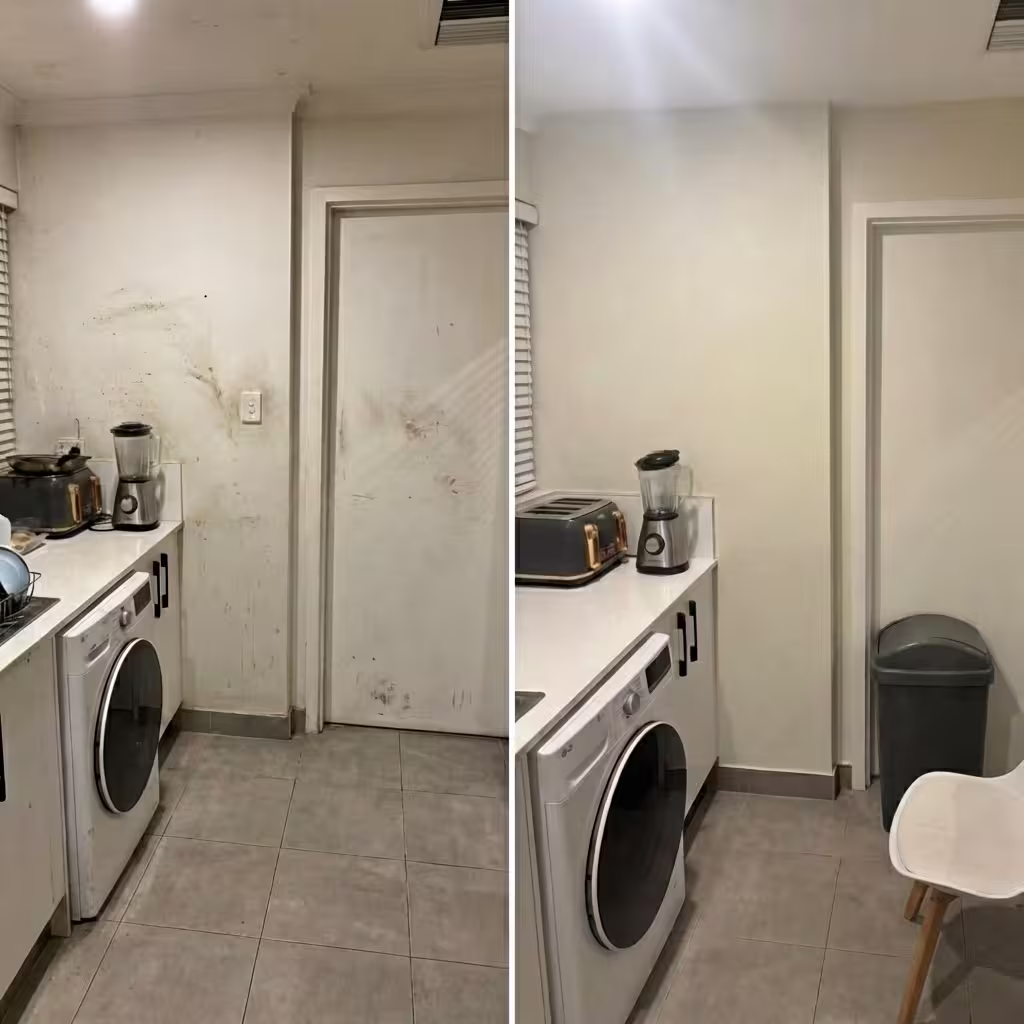 Before and after — surface repair